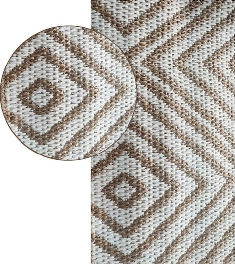 Atmosphera Teppich Außenbereich Rechteckig Synthetisch,Polyester/Cotton/Leather Beige