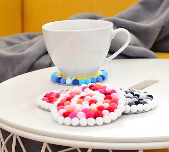 Polyester Pom-poms Mix Purple 120 Pcs