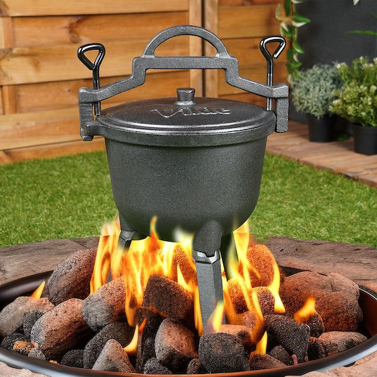 Enamelled Cast Iron Pot On Legs Lid Cast Line 4 L