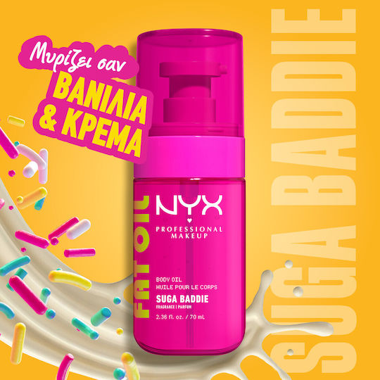 NYX Professional Makeup Fat Oil Lip & Body Туристически Комплект за Хидратация и Блясък Suga Baddie 4 бр