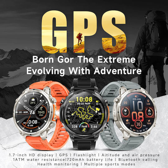 Microwear MK100 Smartwatch with Heart Rate Monitor (Black)