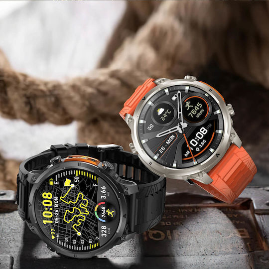 Microwear MK100 Smartwatch with Heart Rate Monitor (Black)