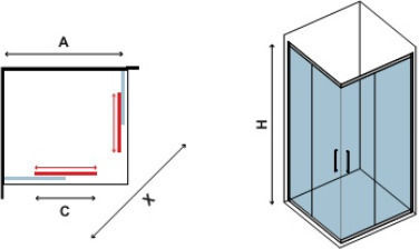Karag 100 Cabină Duș cu Ușă Glisantă 140x130x190cm Sticlă Transparentă Crom Karag 100 Cabină Duș cu Ușă Glisantă 140x130x190cm Sticlă Transparentă Crom