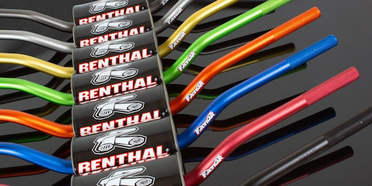 Mx Ghidon Renthal Fatbar Albastru Diametru 28.6mm 1 1/8 Inch Model Spumă Mcgrath Scurt Șaibă