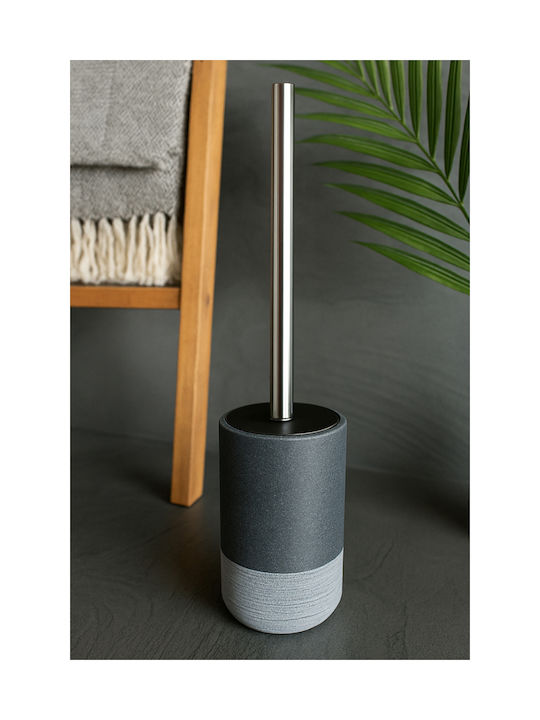SteweHome Bathroom Accessory Set Resin Grey 5 Pieces