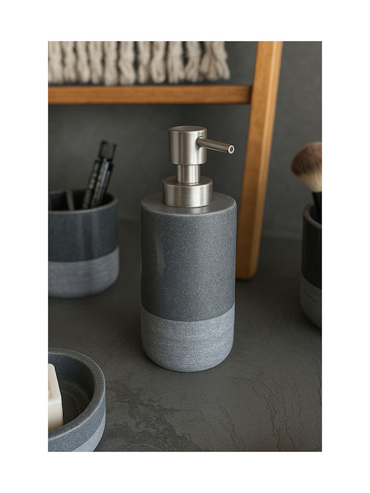 SteweHome Bathroom Accessory Set Resin Grey 5 Pieces