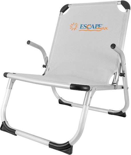 Escape Max Scăunel de Plajă cu Spătar Înalt Alb 62x70x75cm.