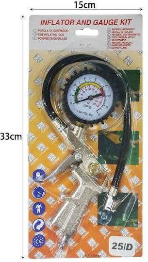 Pistol De Umflare A Pneurilor Manometru Kit De Reglare