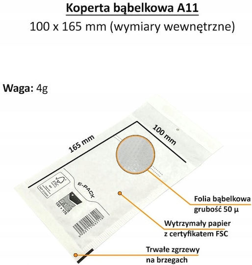 Heykapak Set Versandumschläge mit Gepolstert 200Stück Weiß
