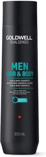 Goldwell Dualsenses Men Hair & Body Sampon de Reconstrucție/Hrană și Hidratare pentru Toate Tipurile de Păr 300ml