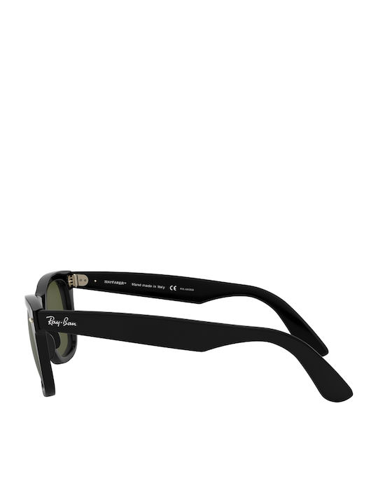 Ray Ban Унисекс Слънчеви Очила с Черна Пластмасова Рамка и Зелени Поляризирани Стъкла