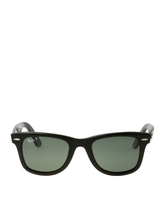 Ray Ban Унисекс Слънчеви Очила с Черна Пластмасова Рамка и Зелени Поляризирани Стъкла