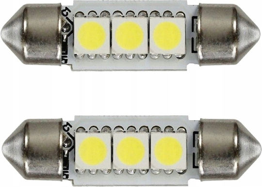 2x C5w LED 36mm Retrofit Bec LED Cald Alb Cald