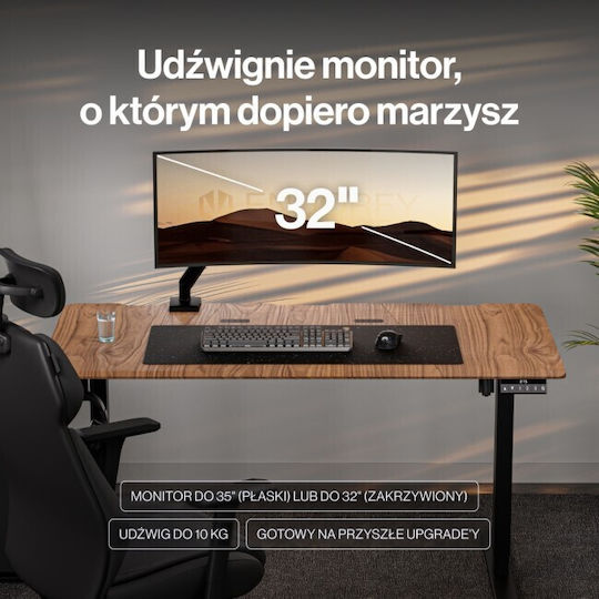 Endorfy Atlas GS Single Βάση Γραφείου Οθόνης έως 35" με Βραχίονα Γκρι