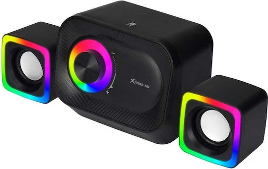Xtrike Me SK-502 Ηχεία Υπολογιστή 2.1 με RGB Φωτισμό Μαύρα