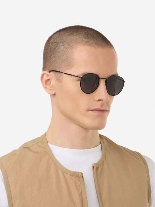 Hawkers Moma Unisex Sunglasses with Black Metal Frame and Gray Polarized Lens HMMI22BGMP