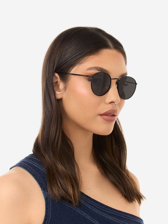 Hawkers Moma Unisex Sunglasses with Black Metal Frame and Gray Polarized Lens HMMI22BGMP
