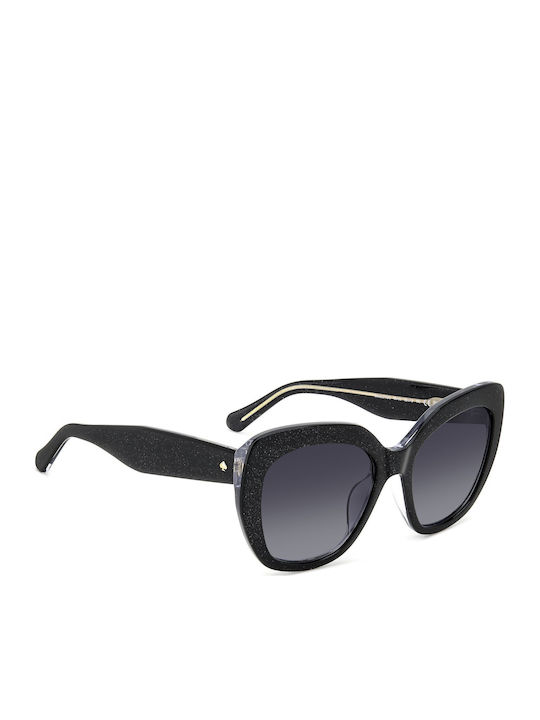 Kate Spade Women's Sunglasses with Black Plastic Frame and Black Lens WINSLETGS807F