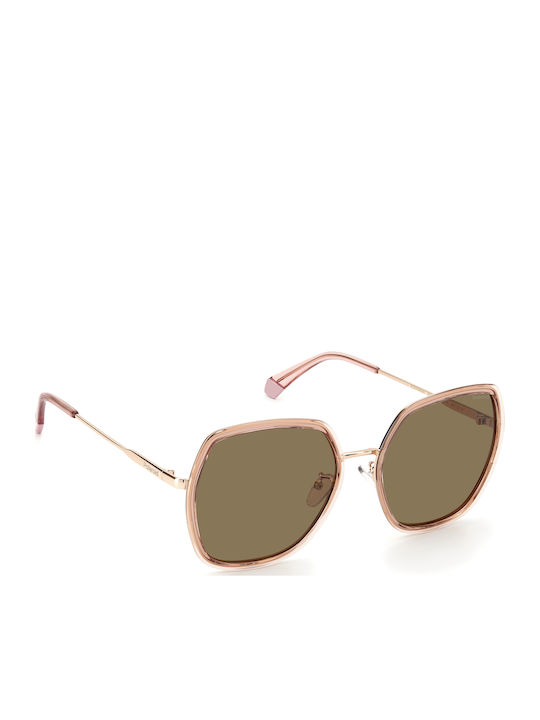 Polaroid Women's Sunglasses with Brown Frame and Brown Polarized Lens PLD6153/G/S 35J/SP