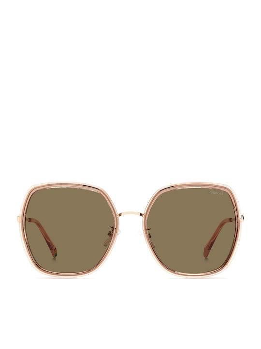 Polaroid Women's Sunglasses with Brown Frame and Brown Polarized Lens PLD6153/G/S 35J/SP