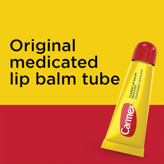 Carmex Classic Медицински Балсам За Устни За Сухи Устни Защитa От Студ 10 Г