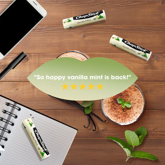 Moisturizing Vanilla Mint Lip Balm Chapstick 1 Piece