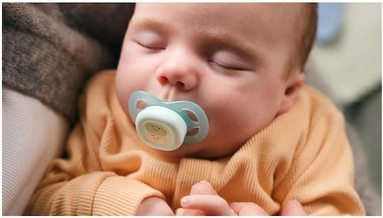 Philips Ultra Start Orthodontic Silicone Pacifiers with Case Coral for 0-2 Months 2 Pieces