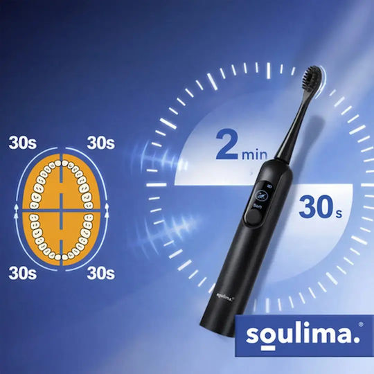Soulima Ηλεκτρική Οδοντόβουρτσα με Θήκη Ταξιδίου 26851 Μαύρη