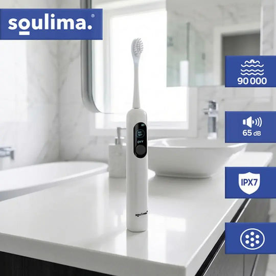 Soulima Ηλεκτρική Οδοντόβουρτσα με Θήκη Ταξιδίου 26850 Λευκή