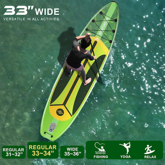 Skatinger Plan S Aufblasbare SUP Board mit Länge 3.35m Grüne