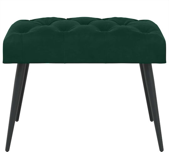 Taburet Tapițat Cu Catifea Verde Închis 60x40x45cm