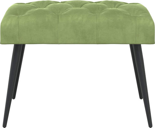 Taburet Tapițat cu Catifea Verde Deschis 60x40x45cm