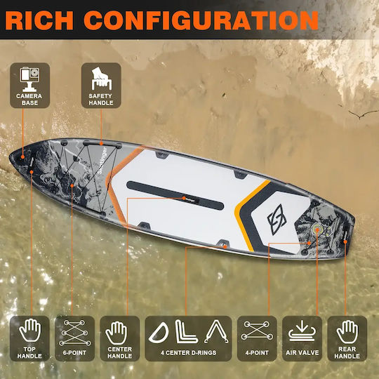 Skatinger Inflatable SUP Board with Length 3.5m Gray