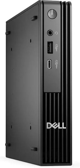 Dell Pro Micro QCM1250 SFF Настолен Компютър (i3-14100T/8GB DDR5/512GB SSD/W11 Pro) с Клавиатура (BG)
