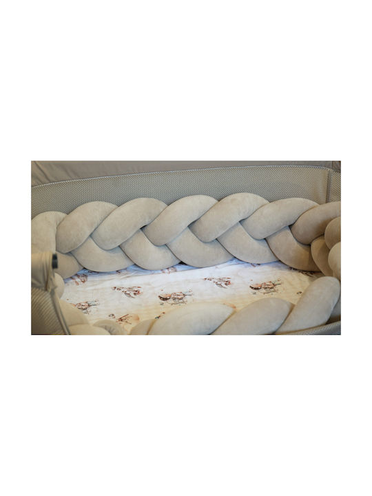 Grandes Suenos Baby Cradle Sheet Cotton Astronauts Ecru 40x80cm