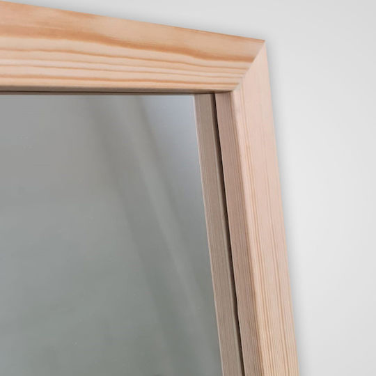 Fratelli Home Leva Floor Mirror with Brown Wooden Frame 145x45cm