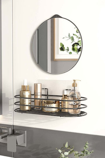 SteweHome SteweHome Wandmontiertes Badezimmerregal Metallisch Schwarz
