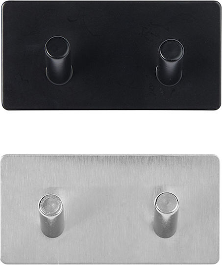 Metallische Wandhalterung 2 Haken 9x4,5x3,5cm Metallische Wandhalterung 2 Haken 9x4,5x3,5cm