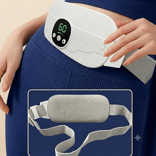 Kimriber Massage Gürtel für Taille & Körper mit Vibration und Heizung Weiß