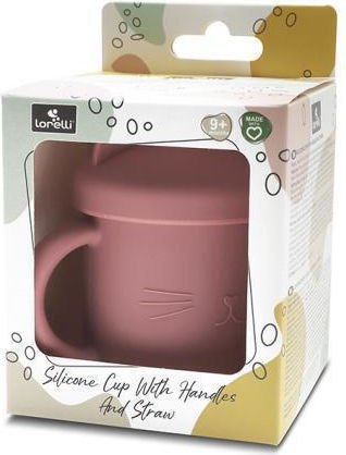 Lorelli Toddler Cup with Handles and Straw Silicone Beige