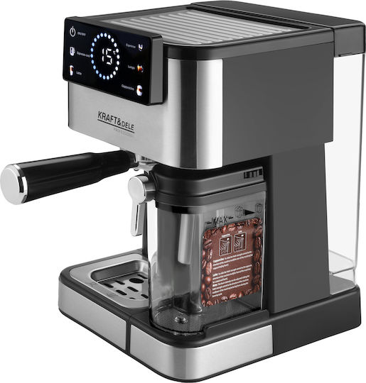 Kraft & Dele Espressoare 1500W Presiune 20bar Argintiu KD4292