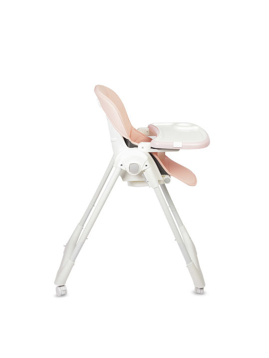 Caretero Megalo Foldable Highchair with Metal Frame & Plastic Seat Pink