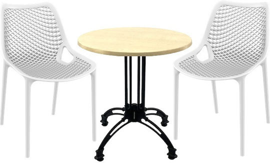 Garden & Outdoor Furniture Sets Dining Room for Small Balcony Maple 3 Pieces MAPLE