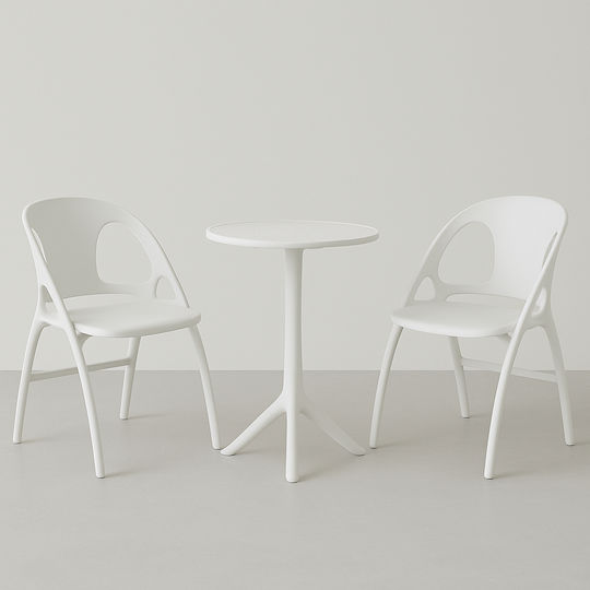 Set Sala De Mese 3 Piese Alb Set Sala De Mese 3 Piese Alb