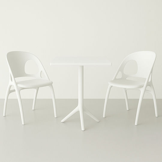 Set Sala De Mese 3 Piese Alb Set Sala De Mese 3 Piese Alb