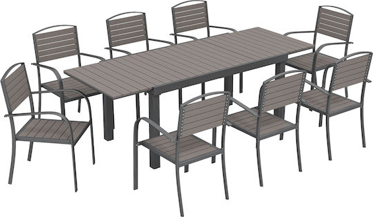 Dining Room Set 9 Pieces Gray Dining Room Set 9 Pieces Gray