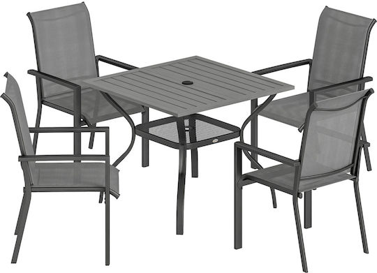 Living Room Set 5 Pieces Gray