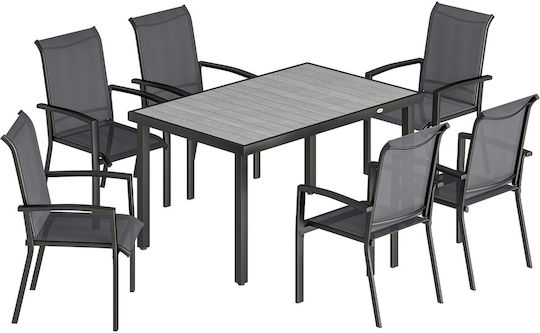 Living Room Set 7 Pieces Gray