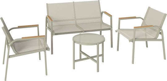 Living Room Set 4 Pieces Green