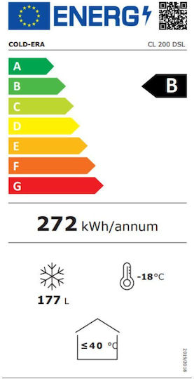 Fresh Επαγγελματικός Καταψύκτης Μπαούλο 188lt Π72.5 x Β72 x Υ84.5εκ.